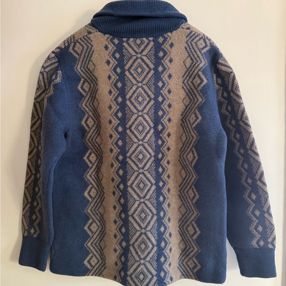 [NWT] Wallace & Barnes 100% Boiled Merino Wool Patterned Cardigan Sweater - Picture 2 of 6
